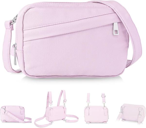 Water Resistant Crossbody Bag For Women Multi Position Fanny Pack Mini Belt Bag