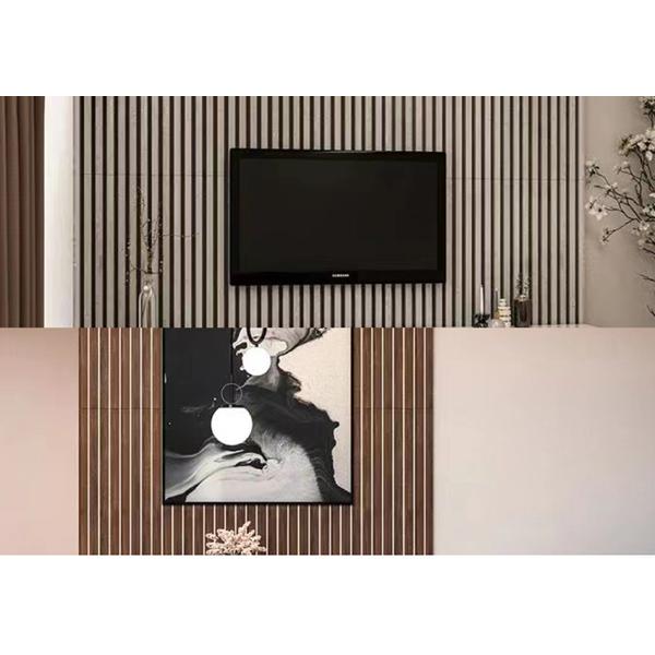 Wall Ceiling 3D Fluted Wood Wall Panels Sound Absorbing Elegant Design