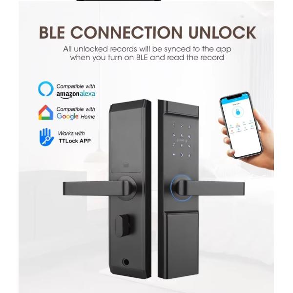 Black Hotel Door Card Lock 35mm - 55mm Remote Access Door Lock