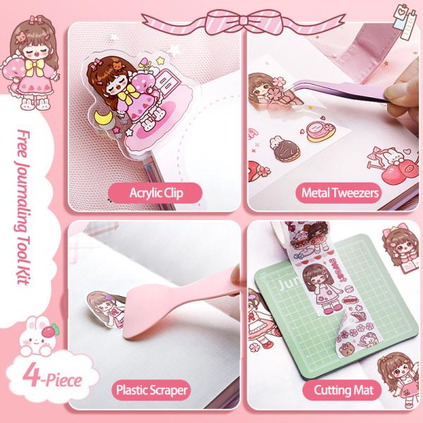 Cute Stationery Journaling Set Notebook Stickers Children's Handbooks