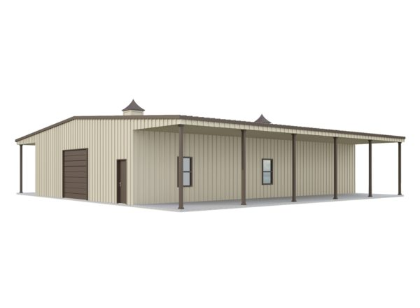 Casa prefabricada para cría de cabras con estructura de acero y panel sándwich de lana de vidrio para el techo, ventanas de aleación de aluminio