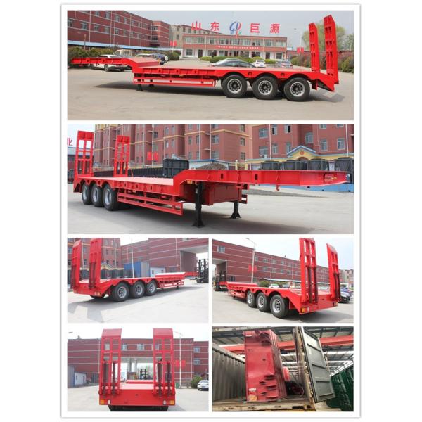 40-120 т полуприцепы с низким покрытием с механической/гидравлической лестницей и механической подвеской