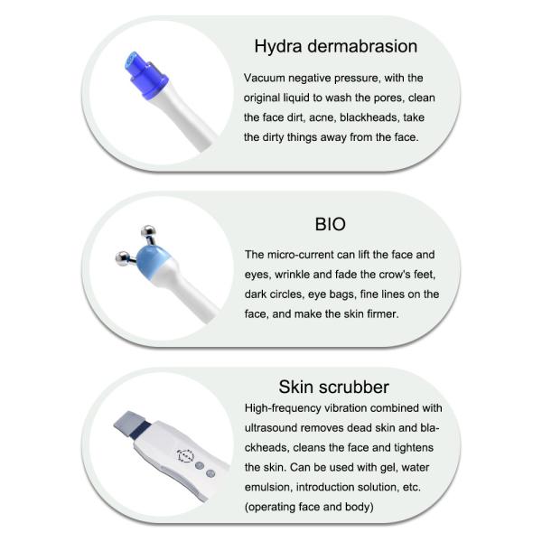 Skin Polishing Beauty Therapy Machines 10 In 1 Hydro Crystal Microdermabrasion Machine
