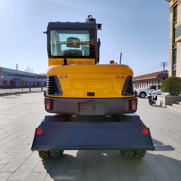 Mini Excavator Digger Hydraulic 6.5 TON Compact Excavators Machine Wholesale Mini Wheel Excavator