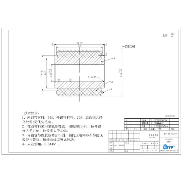 0203159800 21MP Leaf Spring Eye Bushing HB75-80 For BPW