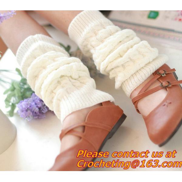Fashion Knitted lace Boot Cotton Gaiters Warm lace boot socks buttons leg warmers bontique