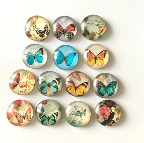 Rubber PVC Promotional Business Gifts 3D Crystal Glass Round Souvenir Fridge Magnets