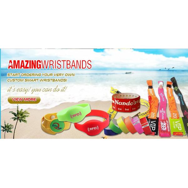 Waterproof NFC wristbands S50 , Rfid Silicone Bracelet for Amusement Park