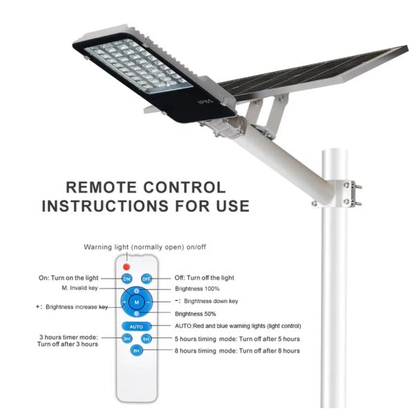 IP65 Waterproof Solar LED Street Light 100-500W Customizable with 2700-6000K CCT for Garden and Road Lighting