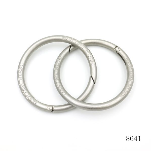 Huge Size Strong Spring O Ring 73mm Bag Carabiner Clip with Logo Engraved Text