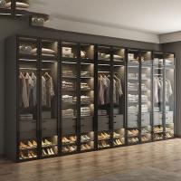 Nouveau style rangement personnalisé garde-robe meubles modernes marche - dans le placard armoires en bois placards