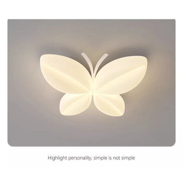 Bedroom Ceiling Lamps Creative Princess Room Little Girl Warm Romantic Butterfly Ceiling Lights(WH-MA-312)