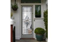 Type ferme poli épaisseur 30Mm de portes en partie double en verre de fer travaillé en verre de mosaïque de fer