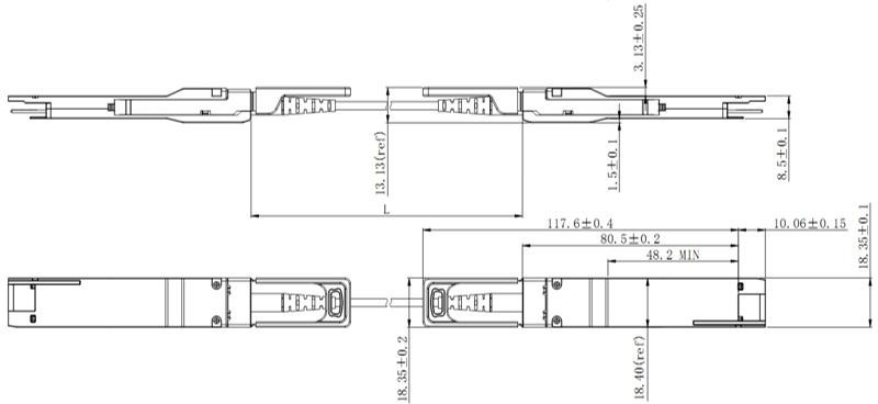 400G QSFP-DD к оптическому кабелю PAM4 AOC 5M QSFP-DD 400G активному для сетевого подключения 400G