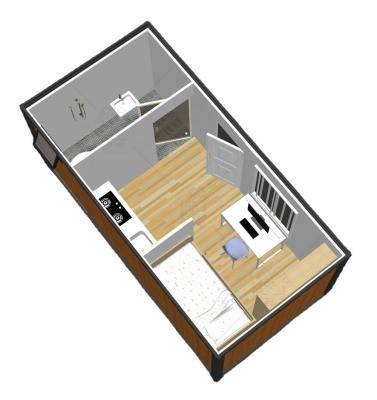 Casa pré-fabricada com painel de sandwich de aço