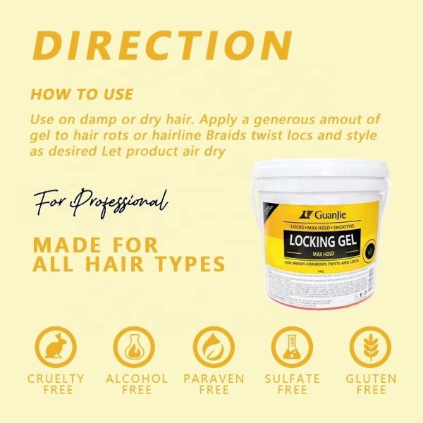 Instant Edge Control Hold Styling Braiding Gel Private Label Organic Hair Styling Gel