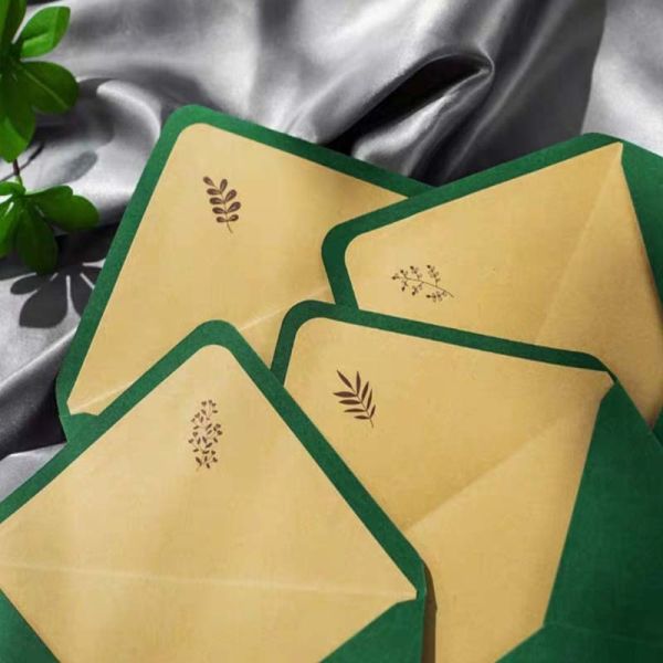 ODM Monogram Green Gift Card Envelopes Business Wedding Invitations