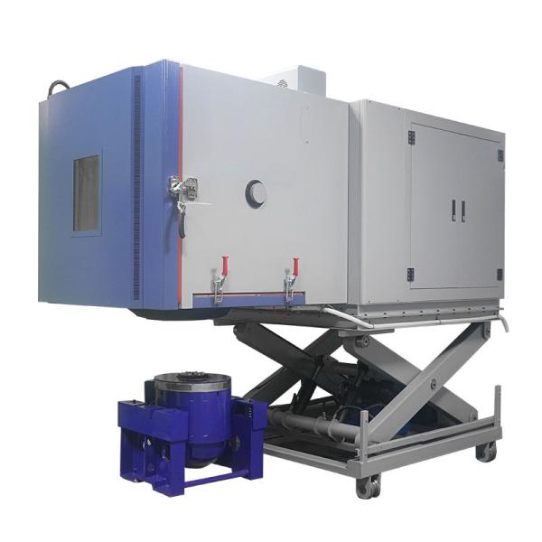 Agitador de vibración multieje con mesa de 800x800mm y cámara climática