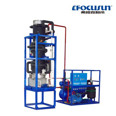 Máquina de fabricação de gelo de tubo de 10 T com compressor Bitzer para hotéis bares e cafés