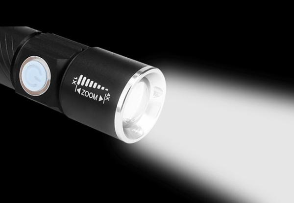 Professional Rechargeable LED Flashlight With Safety Hammer And Car Charger