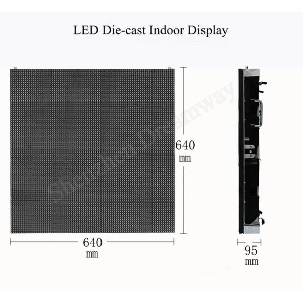 Aluminum Cabinet Indoor LED Screen Rental Board P5 320*160mm Panel Size 1R1G1B
