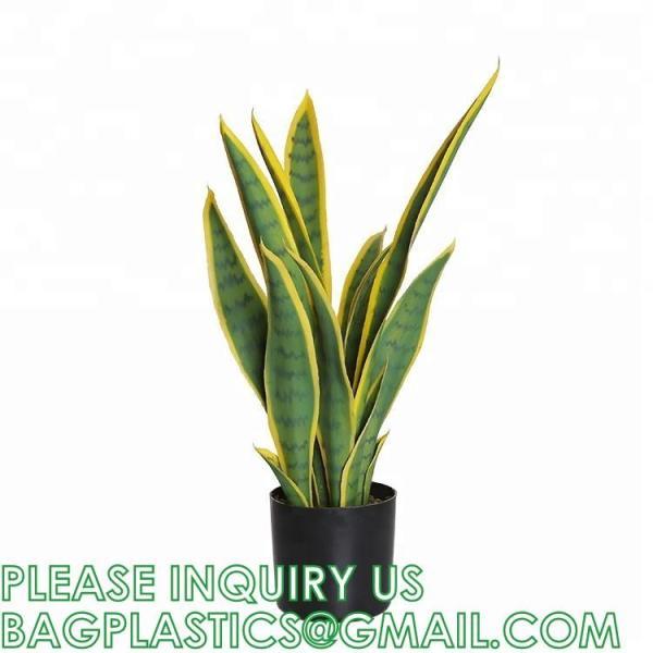 Artificial Snake Plant 26 inches Fake Sansevieria Artificial Potted Plants for Indoor and Outdoor, Home, Office