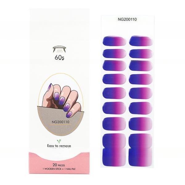 2023 Uv gel french style nail beauty product wholesale new UV Gel Nail stickers semi cured gel nail wraps
