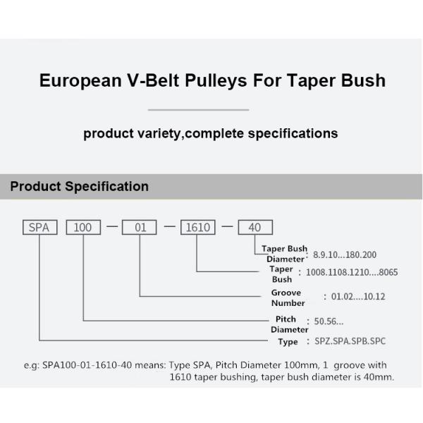OEM сплющивает утюг серого цвета ременного шкива замка v бросая черный цвет