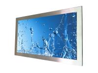 Lêndeas de aço inoxidável do monitor legível impermeável do LCD da luz solar 1000 tela táctil de 27 polegadas
