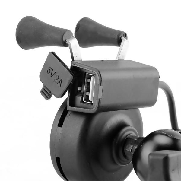 Navigation Two Wheeler Mobile Holder , FCC 5V 2A Dirt Bike Iphone Mount