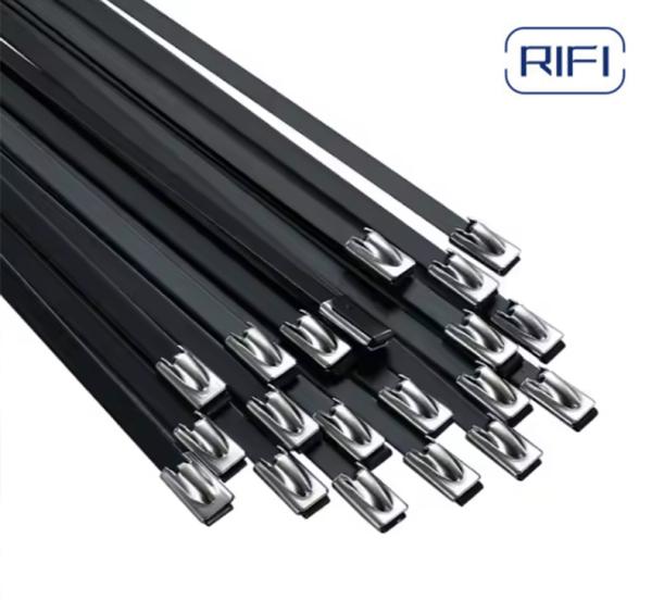4.6*200mm Stainless Steel Cable Ties black or silver 304 Metal Cable Tie