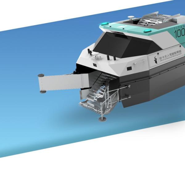 Motorized 2 Thruster Small Pond Maintenance Boat For Weed Cutting 430kg