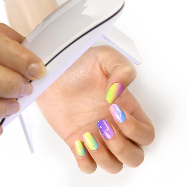 New nail designs OEM 3D semi-cured nail wrap gel nail sticker cure by lamp gel