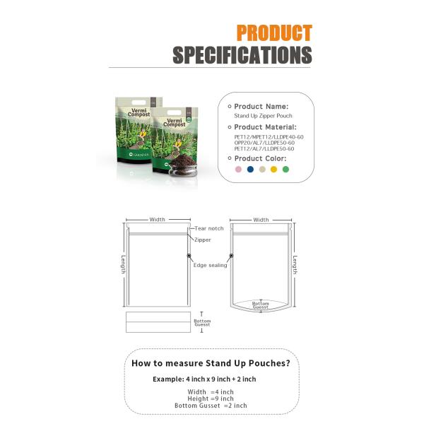 el bolso de empaquetado CPP Fert del fertilizante plástico de 50Lb 10kg 20kg aumenta el soporte encima del empaquetado de la bolsa