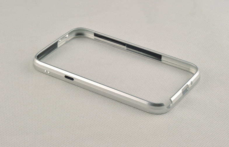 Protective Aluminum Bumper Case For Galaxy Note 2 With Silver Metal Frame