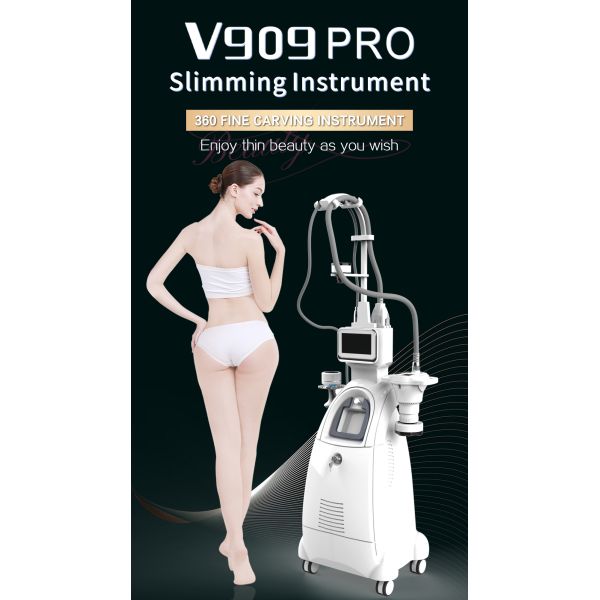 Wrinkle Removal Anti Cellulite 40K Cavitation Rf Vacumm Roller 360 Rotating Velashaping Slimming Machine