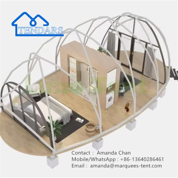 Luxo personalizado PVDF em forma de casulo Resort Hotel Tent para eventos ao ar livre