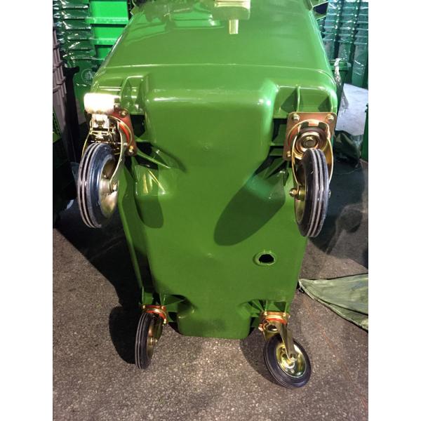 1100 Large Outdoor Hospital 4 Wheels Standing Plastic Trash Cans Professional Grade