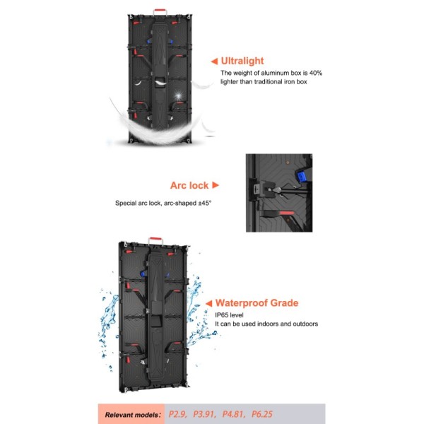 LED Lamp P3.91 LED Display Indoor / Outdoor Wall Mounted LED Screen 3840hz refresh rate