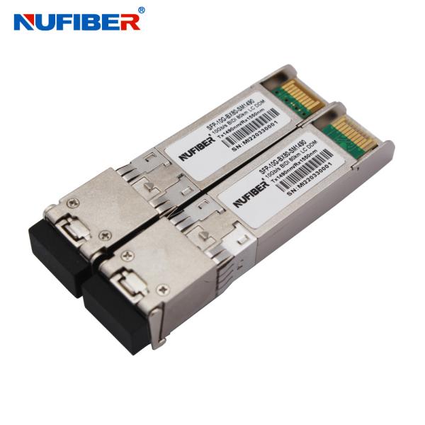 OEM Optical Transceiver 10G WDM SFP+ Module 1490nm/1550nm 80km LC compatible with ZTE/MiroTik