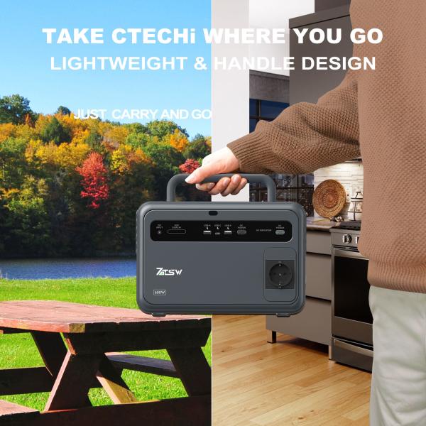 bateria solar híbrida portátil Lifepo4 de central elétrica de 110v 220v 600w