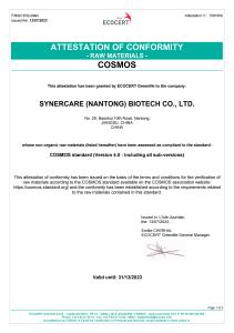Synercare (Nantong) Biotech Co. Ltd
