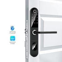Magro entalhar um encaixe na pilha alcalina esperta TT APP da fechadura da porta 4xAAA da impressão digital
