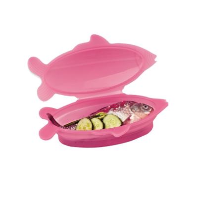 Navio inodoro dos peixes da Não-vara dobrável dobrável do fogão do silicone do produto comestível