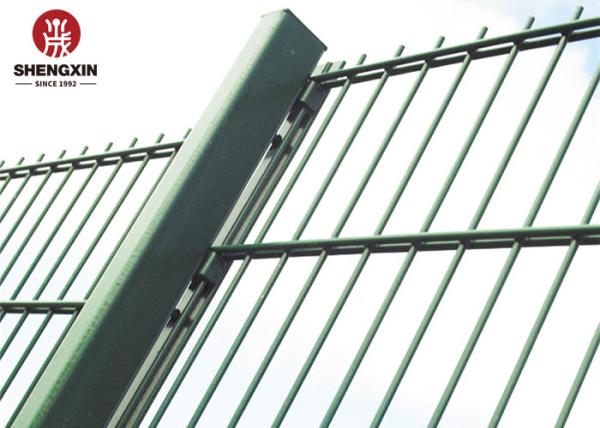 Diamond Welded Border Grillage Double Wire Fence Anti Climb