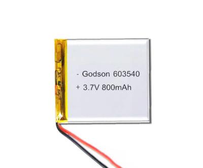 603540 bateria de lítio 16g do polímero 3,7 v 800mAh do lítio com desempenho estável