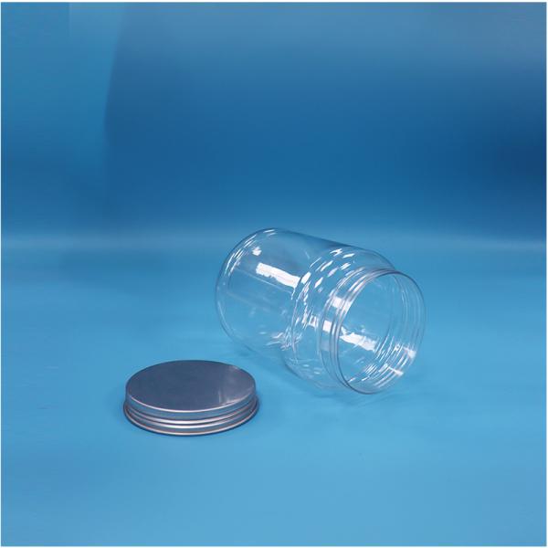 900ml Clear Plastic Fruit Jelly Lollipop Chewing Gum Jar Aluminum Top Screw Cap