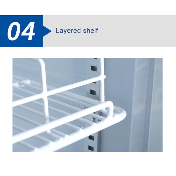Double Layer Single Glasses Door Upright Display Freezer For Water And Drink Chiller Promotion