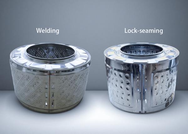 Tipo de soldadura de costura tambor de lavadora de carga frontal bloqueo de línea alta precisión