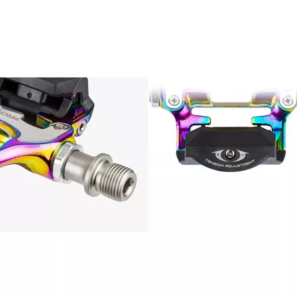 Pedales coloridos de la cerradura de los pedales SPD de la bici del camino de los pedales de KOOTU Clipless